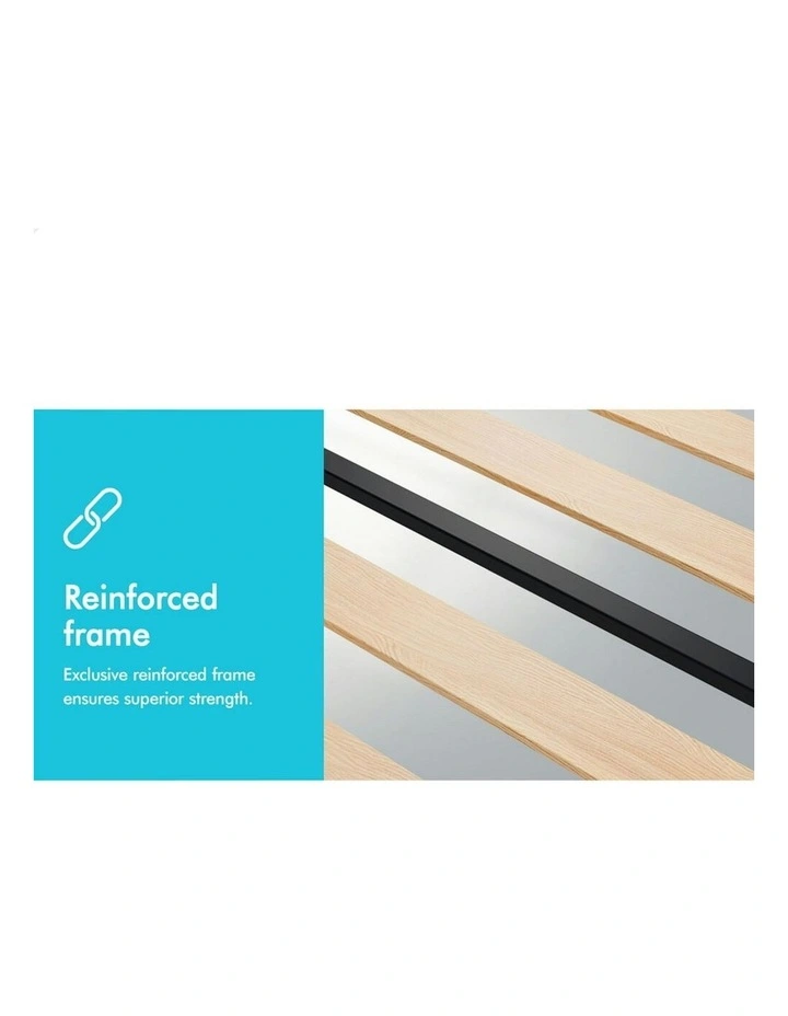 Single Size Bed Frame in White Boucle image 6