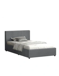 Single Size Bed Frame in Grey Fabric