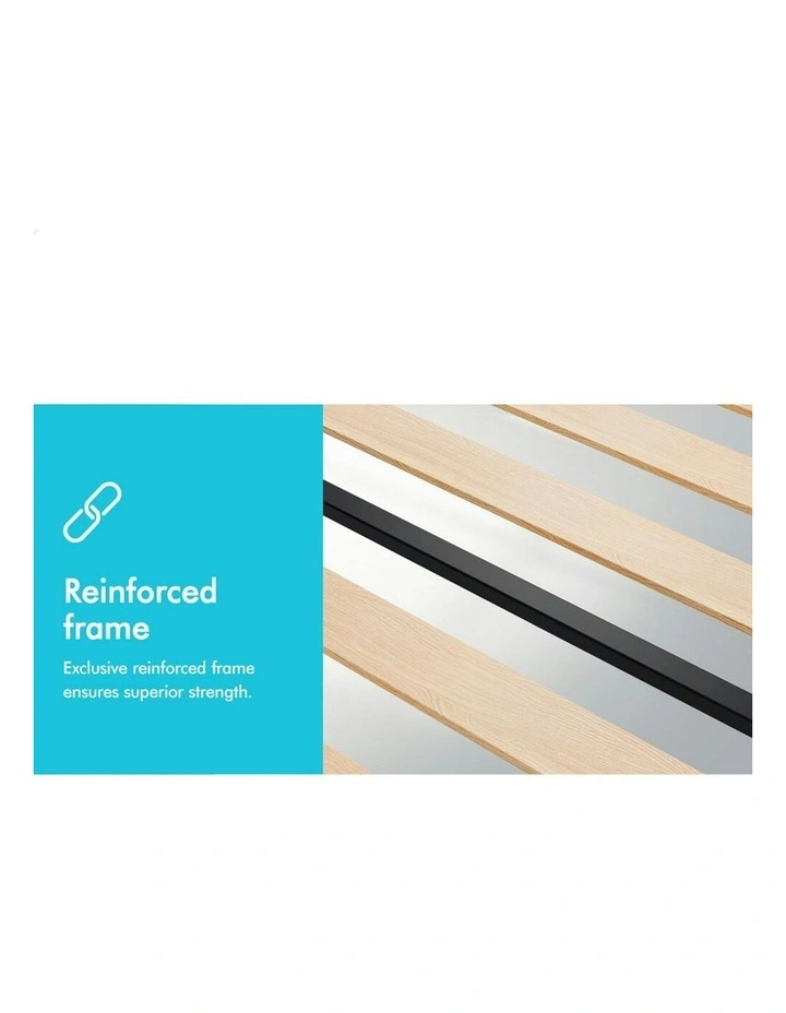 Single Size Bed Frame in White Leather image 6