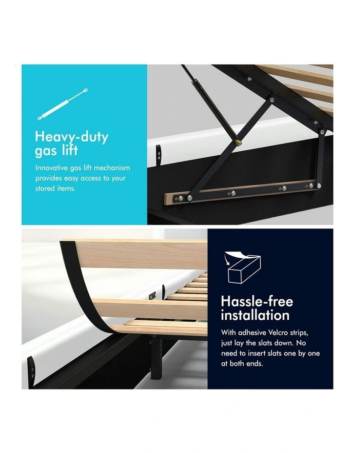 Single Size Bed Frame in White Leather image 6