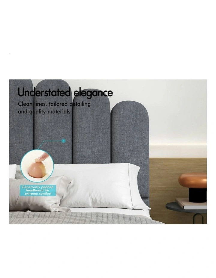 Milton Double Size Gas Lift Storage Base Wooden Bed Frame in Grey image 3