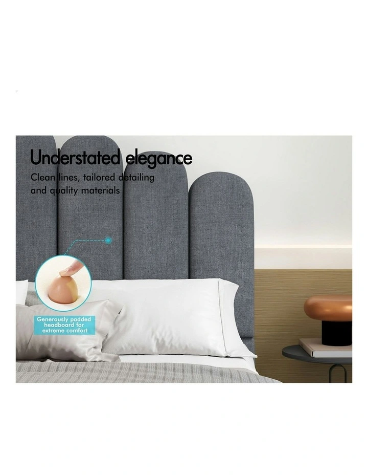 Milton Gas Lift Storage Base Wooden King Single Bed Frame in Grey image 3