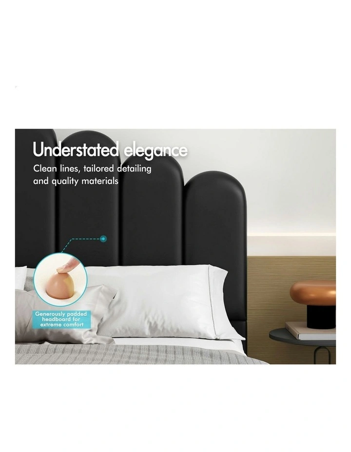 Milton Gas Lift Storage Base Wooden Single Size Bed Frame in Black image 3