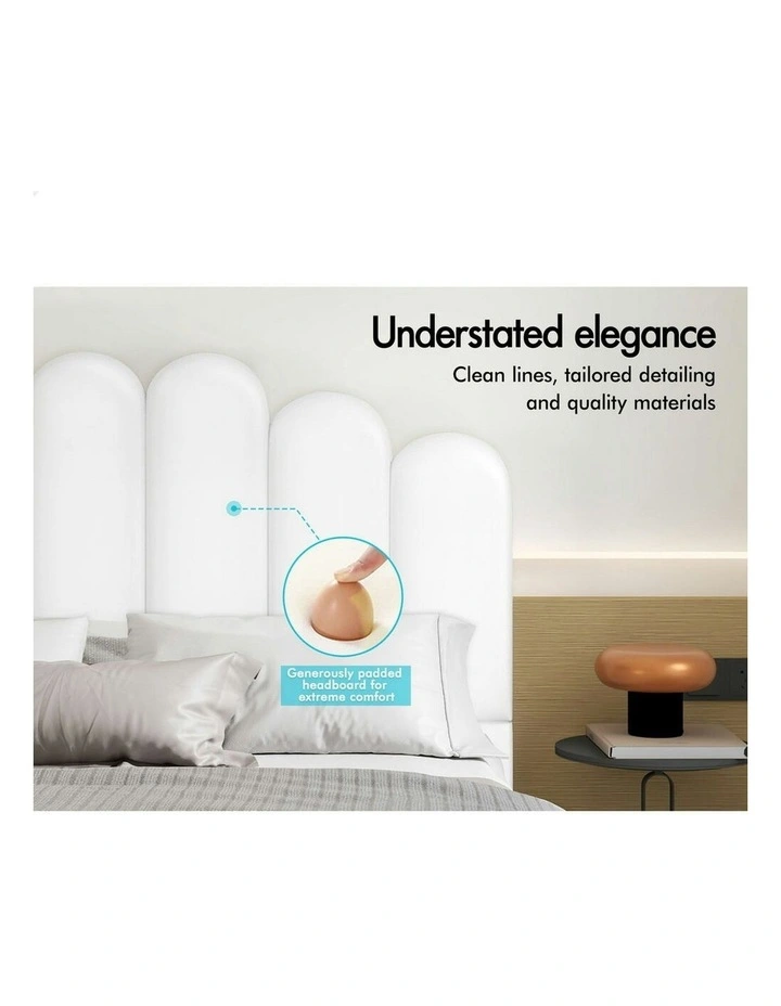 Single Size Wooden Gas Lift Bed Frame in White image 3