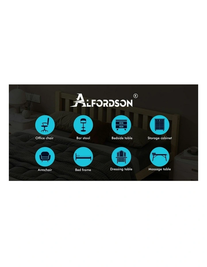 Storage Drawers Wooden Bed Frame 2x in Natural image 3