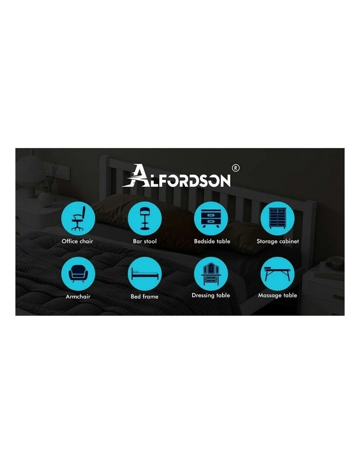 Storage Drawers Wooden Bed Frame 2x in White image 3