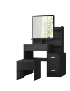 Dressing Table Stool Set in Black