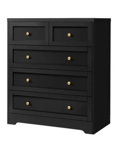 Hamptons 5 Chest of Drawers in Black
