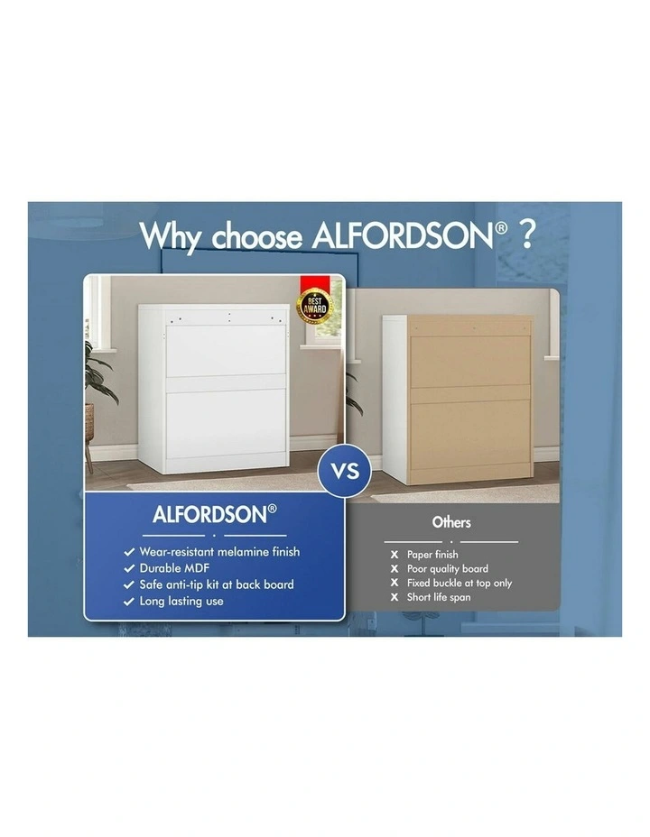 Hamptons 5 Chest of Drawers in White image 3