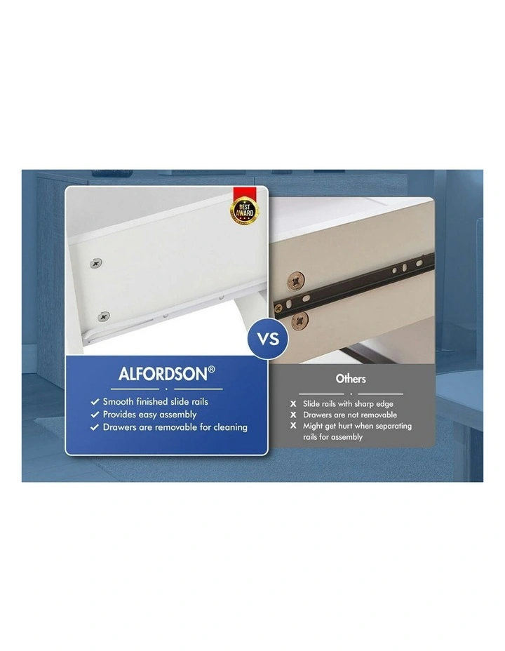 Hamptons 5 Chest of Drawers in White image 4