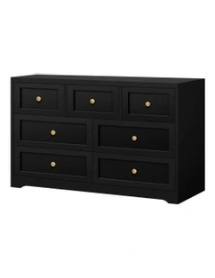 Hamptons Chest of Drawers 7 in Black