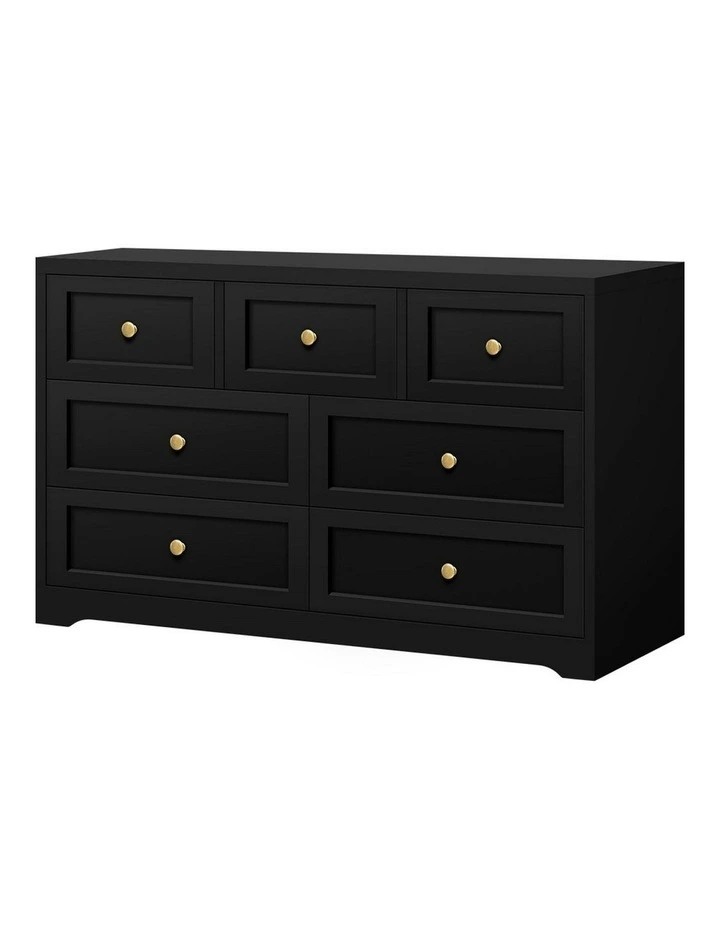 Hamptons Chest of Drawers 7 in Black image 1