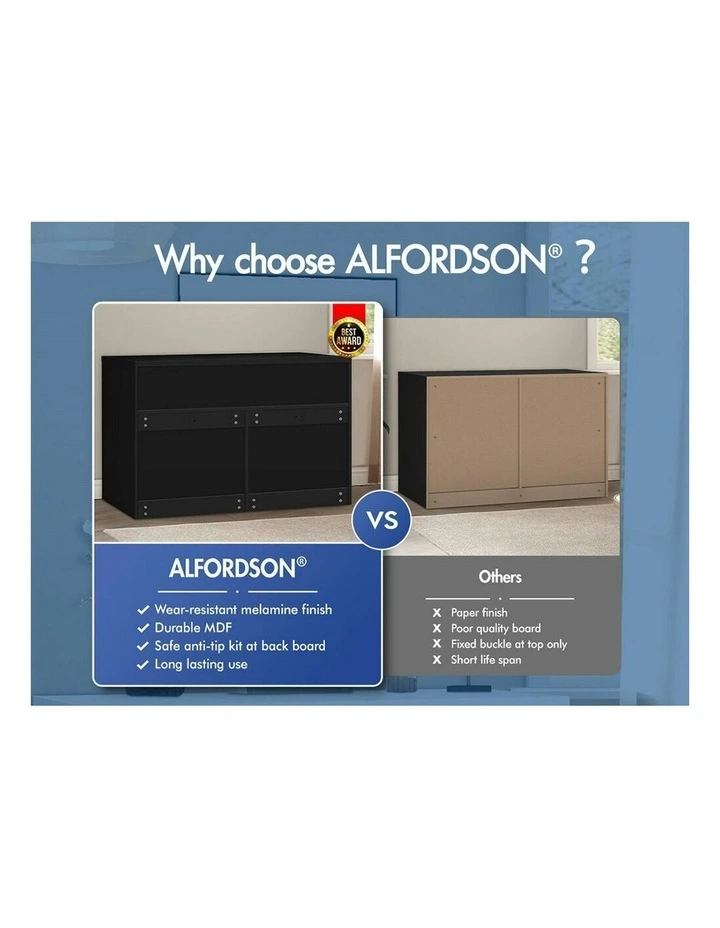 Hamptons Chest of Drawers 7 in Black image 3