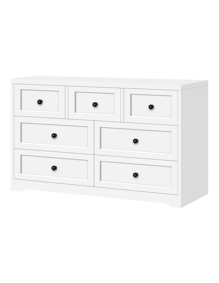 Hamptons Chest of Drawers 7 in White image 1