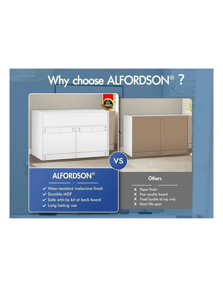 Hamptons Chest of Drawers 7 in White image 3