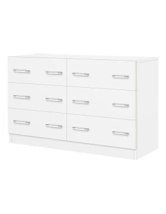 Minimalist Chest of Drawers 6 in White