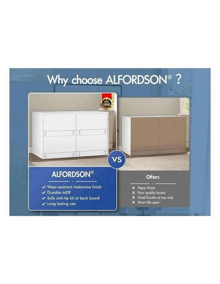 Minimalist Chest of Drawers 6 in White image 3