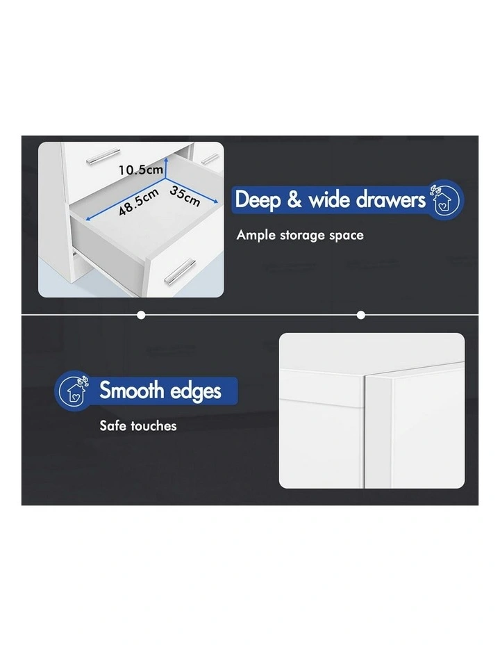 Minimalist Chest of Drawers 6 in White image 5