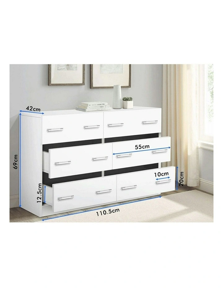 Minimalist Chest of Drawers 6 in White image 6