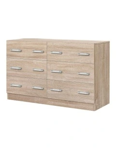 Minimalist Chest of Drawers 6 in Oak