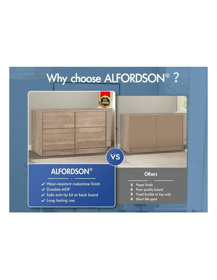 Minimalist Chest of Drawers 6 in Oak image 3