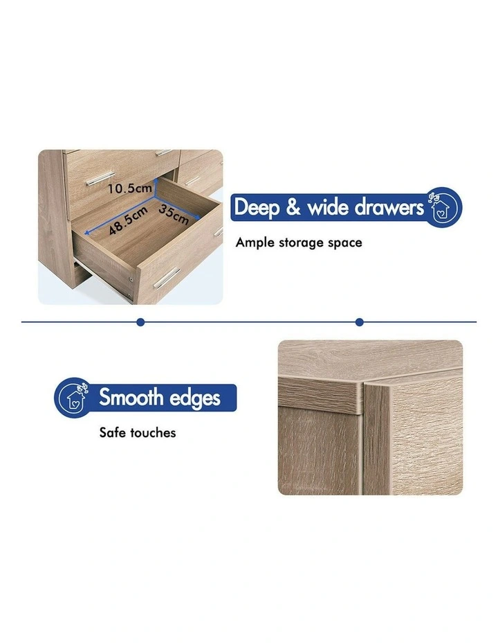 Minimalist Chest of Drawers 6 in Oak image 5