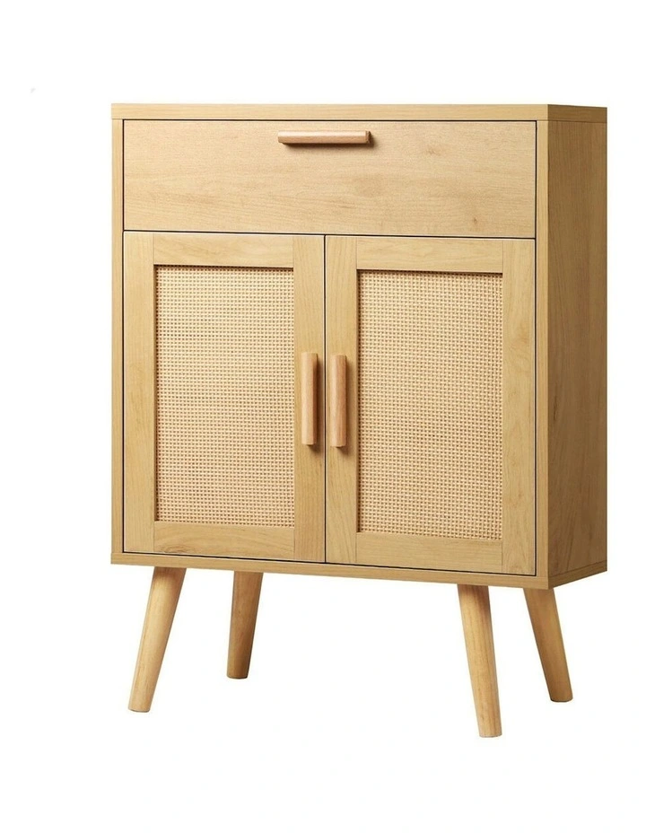 Sideboard Rattan Chest of Drawers in Oak image 1