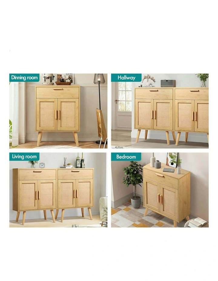 Sideboard Rattan Chest of Drawers in Oak image 3