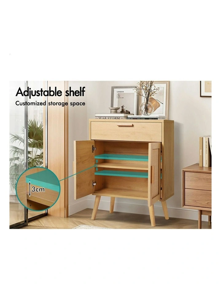 Sideboard Rattan Chest of Drawers in Oak image 4