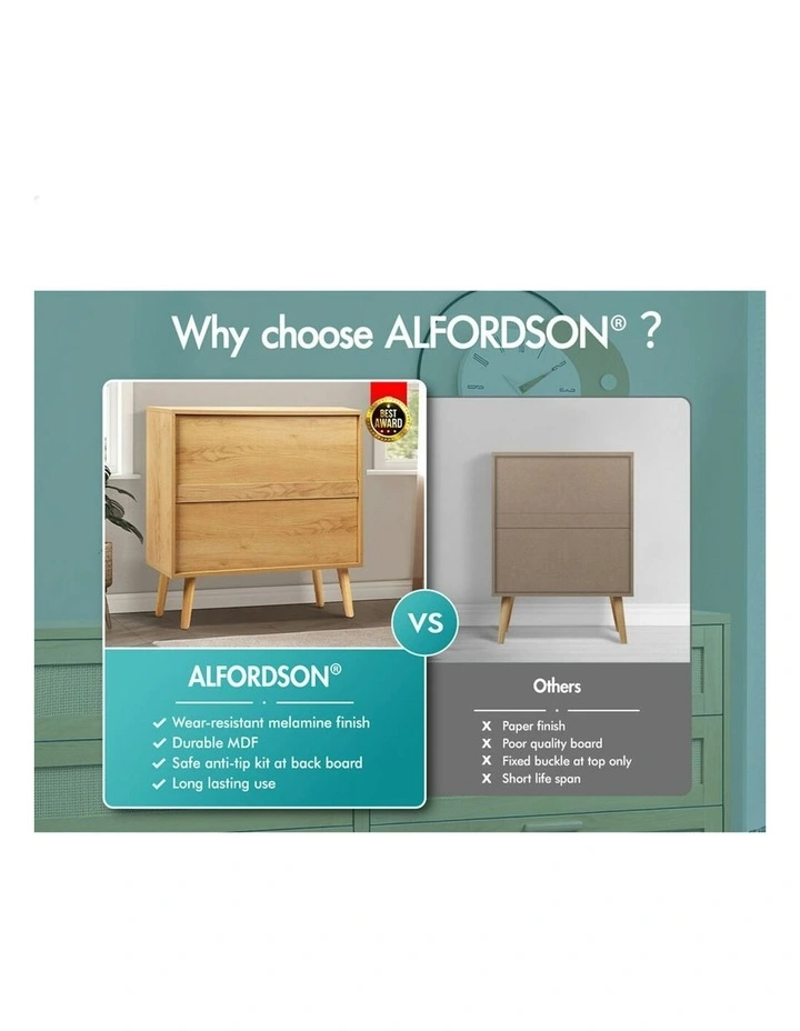 Rattan Chest of Drawers 3 in Oak image 4