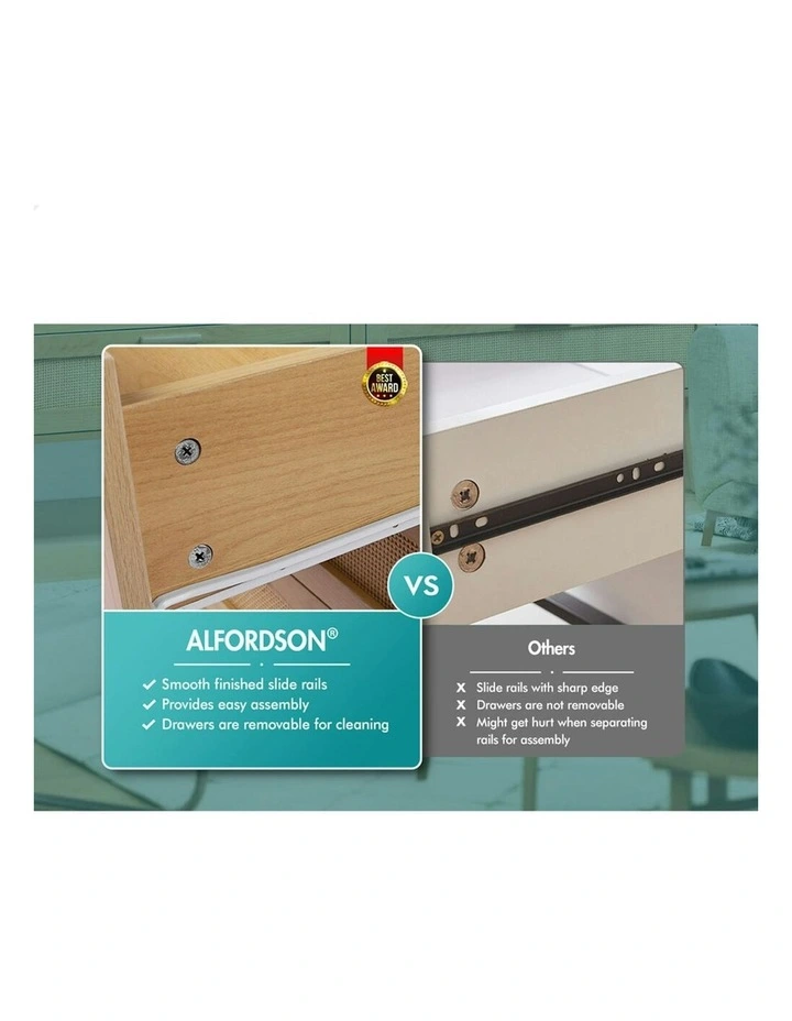 Rattan Chest of Drawers 3 in Oak image 5