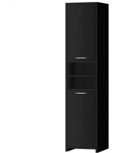 Bathroom Shelf Tall Storage Cabinet in Black