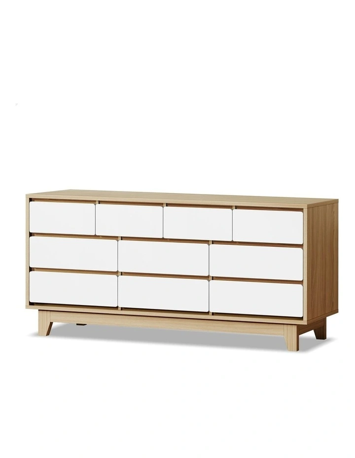 Minimalist Storage Cabinet Dresser Tallboy Chest of Drawers 10 in Oak image 1