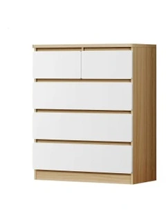 Minimalist Storage Cabinet Dresser Tallboy Chest of Drawers 5 in Wood