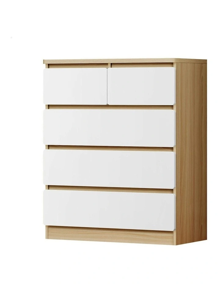 Minimalist Storage Cabinet Dresser Tallboy Chest of Drawers 5 in Wood image 1