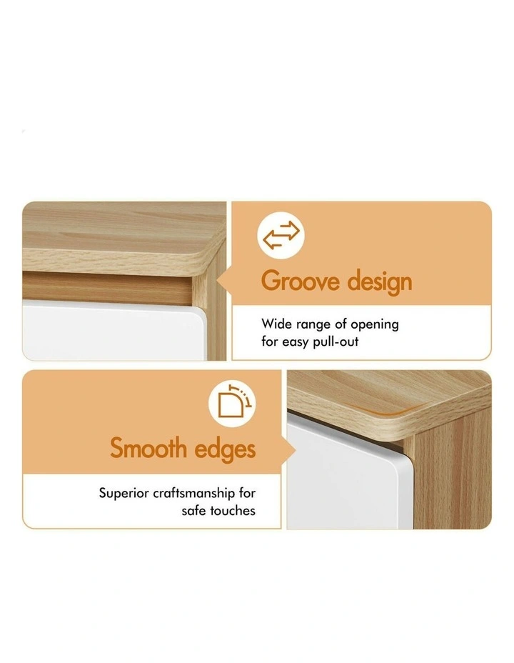 Minimalist Storage Cabinet Dresser Tallboy Chest of Drawers 5 in Wood image 5