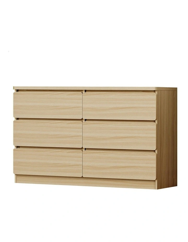 6 Chest Minimalist Storage Cabinet in Oak image 1