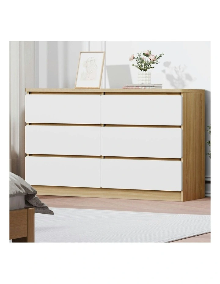 6 Chest of Wood Drawers in Brown image 2