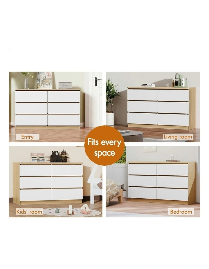 6 Chest of Wood Drawers in Brown image 3