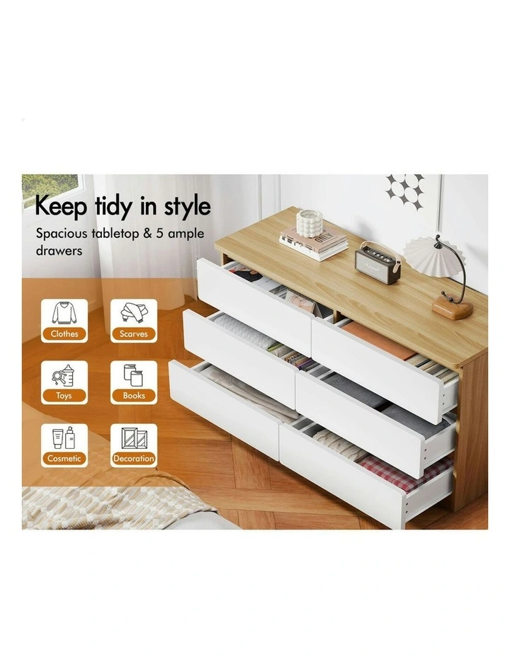 6 Chest of Wood Drawers in Brown image 4