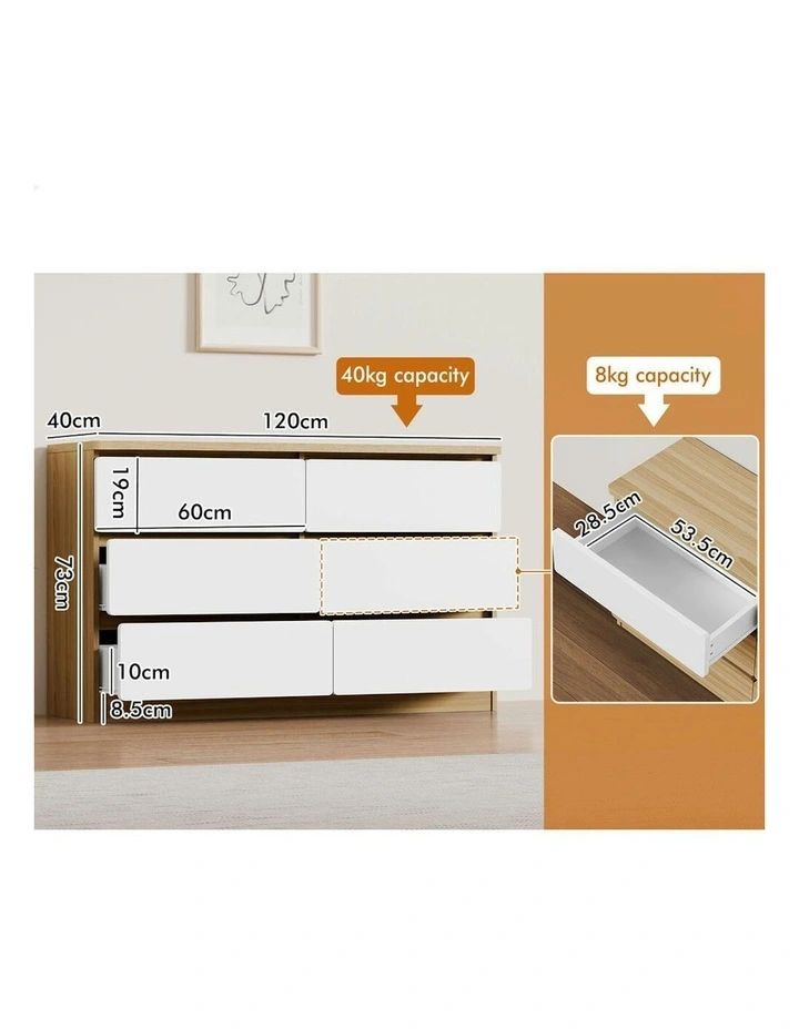 6 Chest of Wood Drawers in Brown image 6