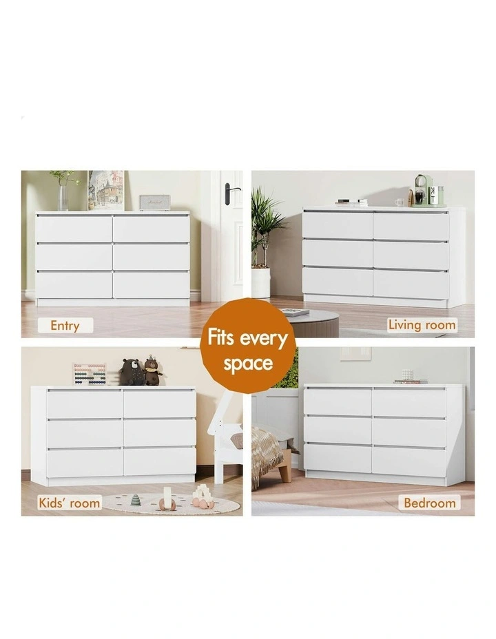 6 Chest of Drawers in White image 3