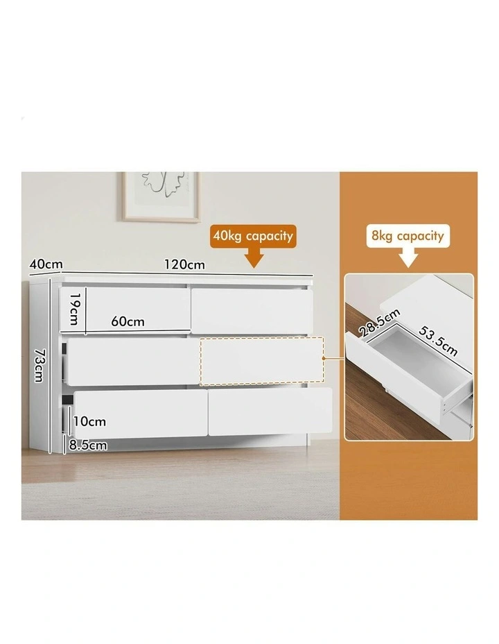 6 Chest of Drawers in White image 6