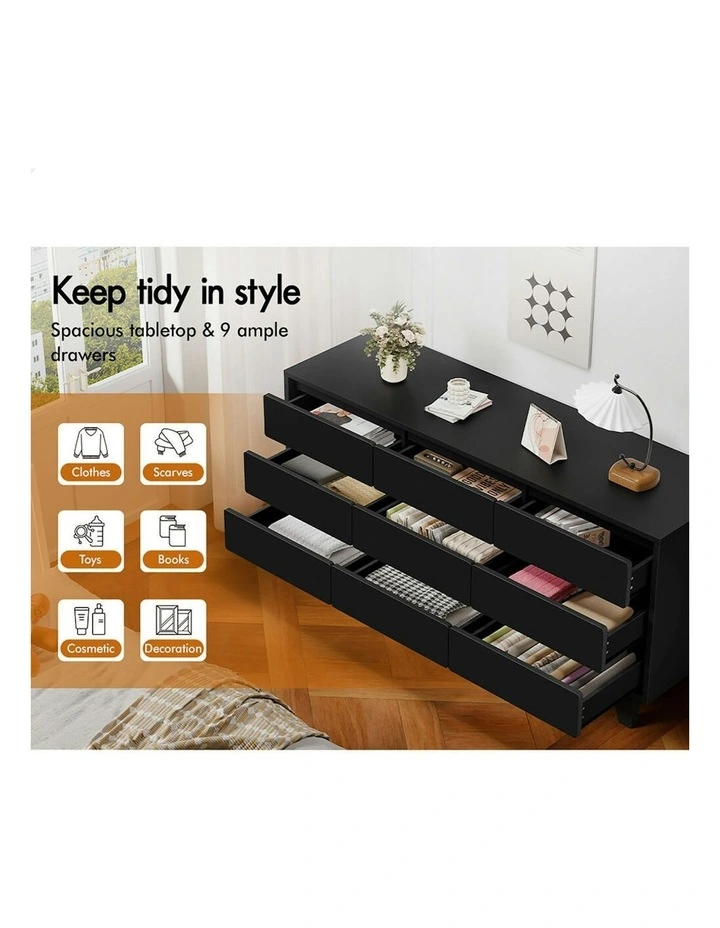 9 Chest of Drawers in Black image 4