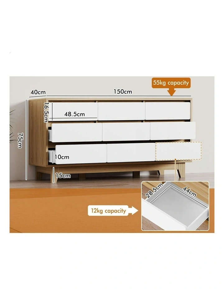 9 Chest of Drawers in White image 6