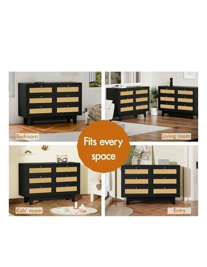 6 Chest of Drawers in Black image 3