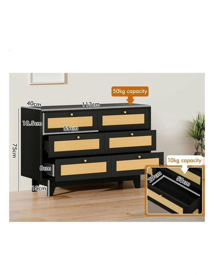 6 Chest of Drawers in Black image 6