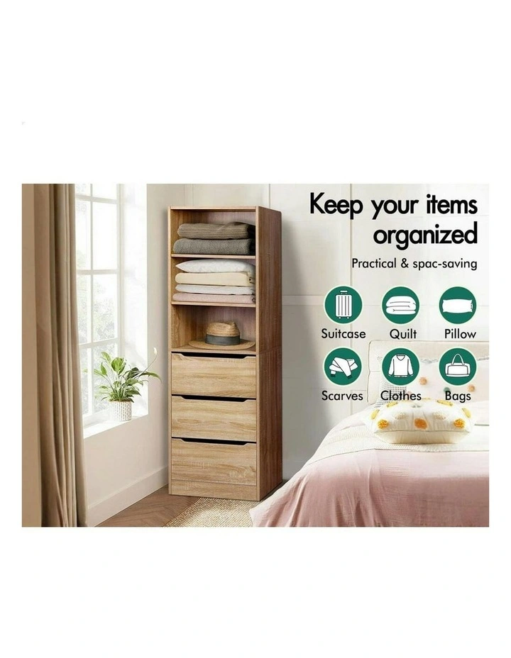 Clothes Storage Cabinet Wardrobe in Wood image 5