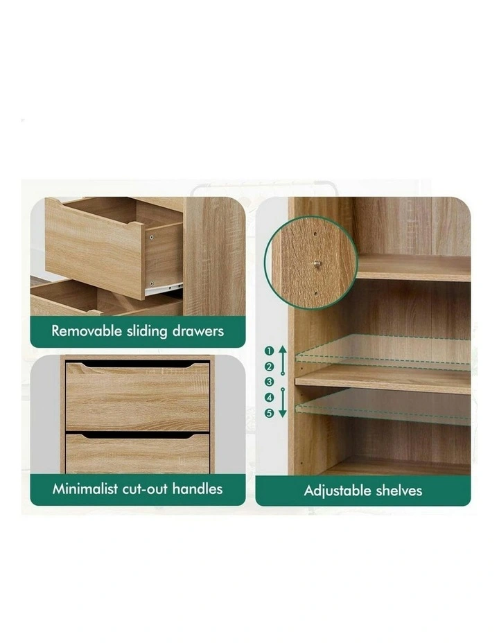 Clothes Storage Cabinet Wardrobe in Wood image 6