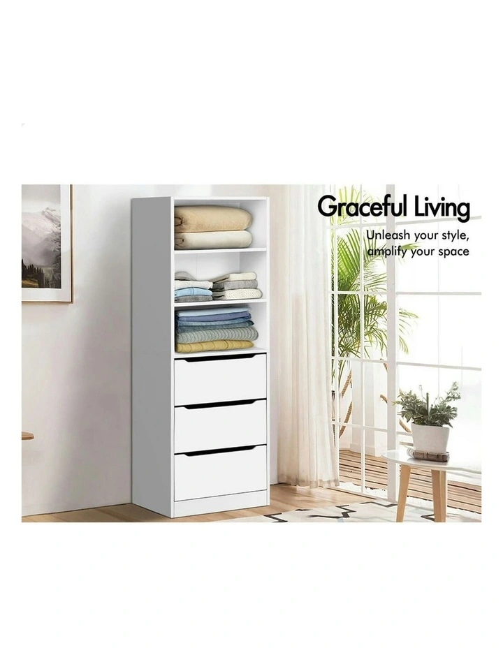 Clothes Storage Cabinet Wardrobe in White image 3